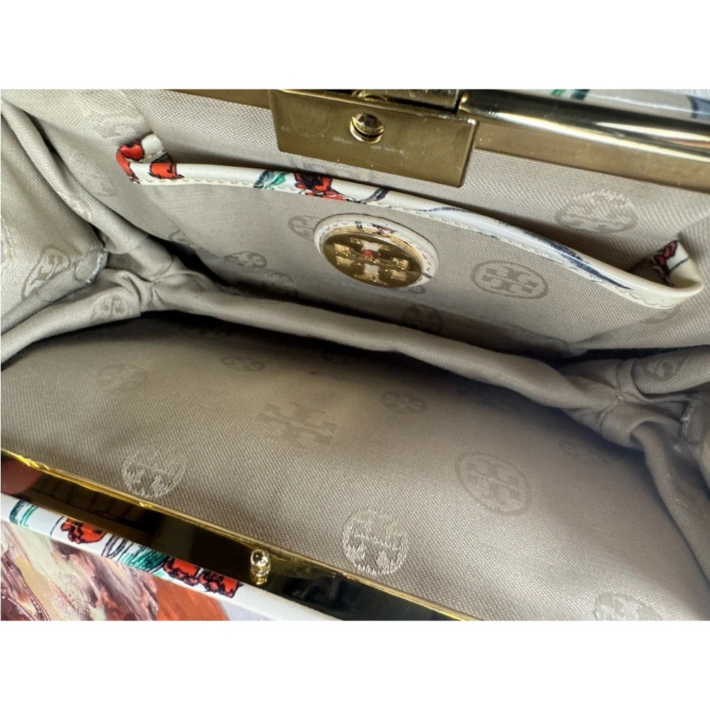 Tory Burch Cream Floral Clutch - Picture 7 of 12